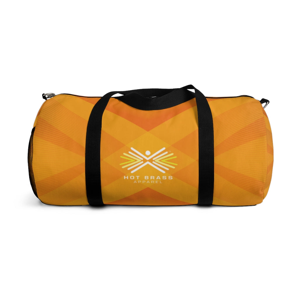Hot Brass Graphic Duffel Bag – "Burn Bright"