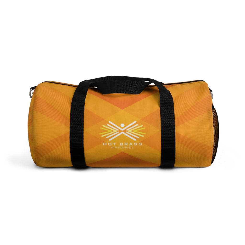 Hot Brass Graphic Duffel Bag – "Burn Bright"