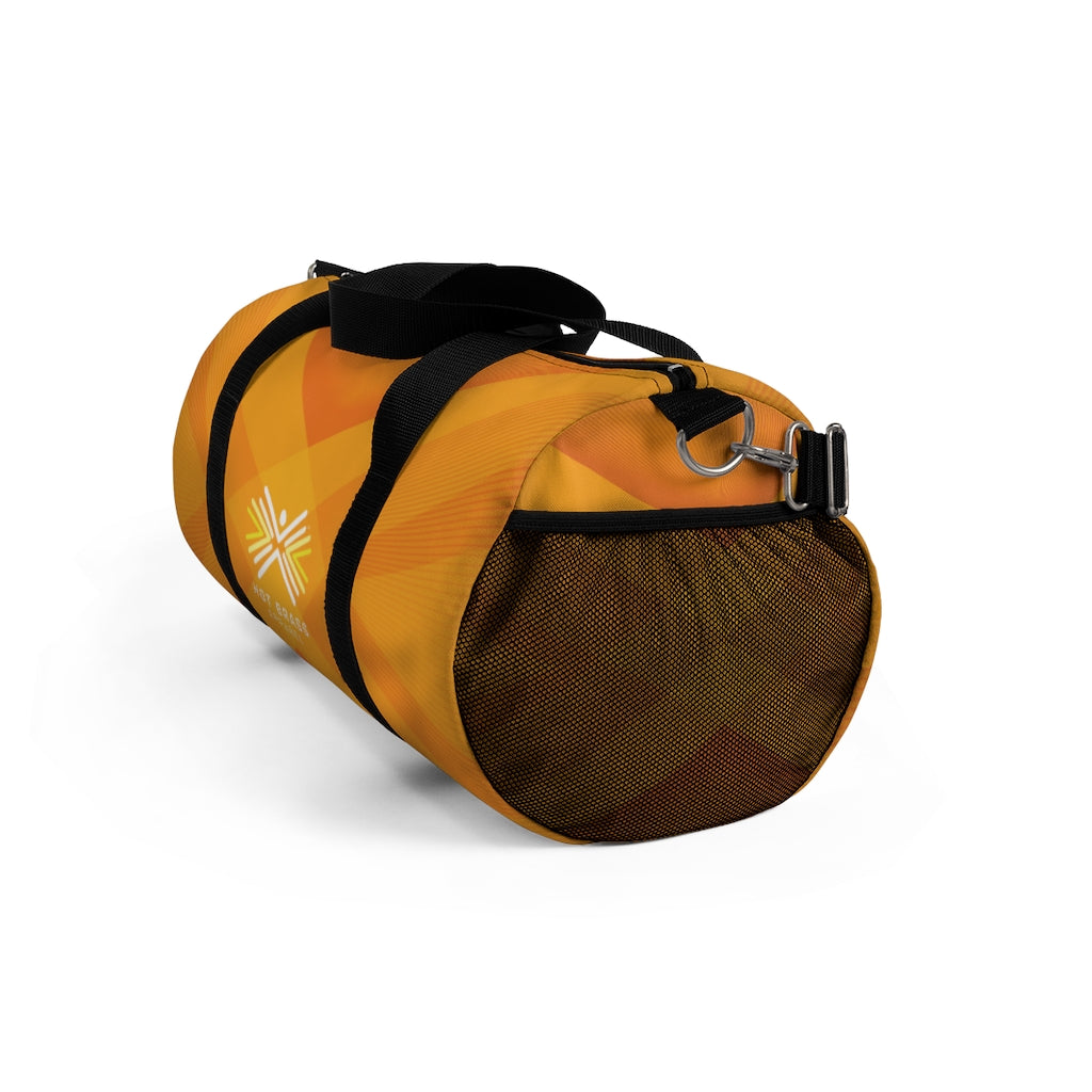 Hot Brass Graphic Duffel Bag – "Burn Bright"