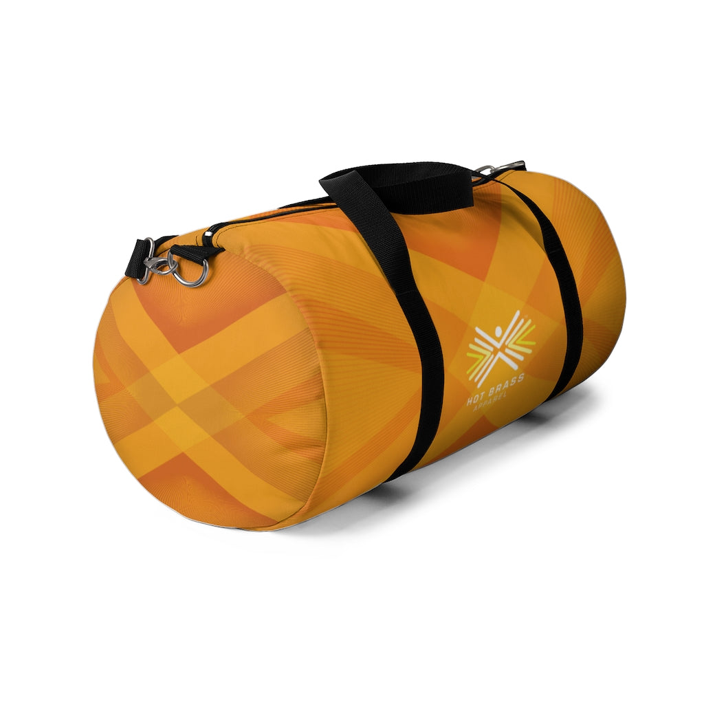 Hot Brass Graphic Duffel Bag – "Burn Bright"