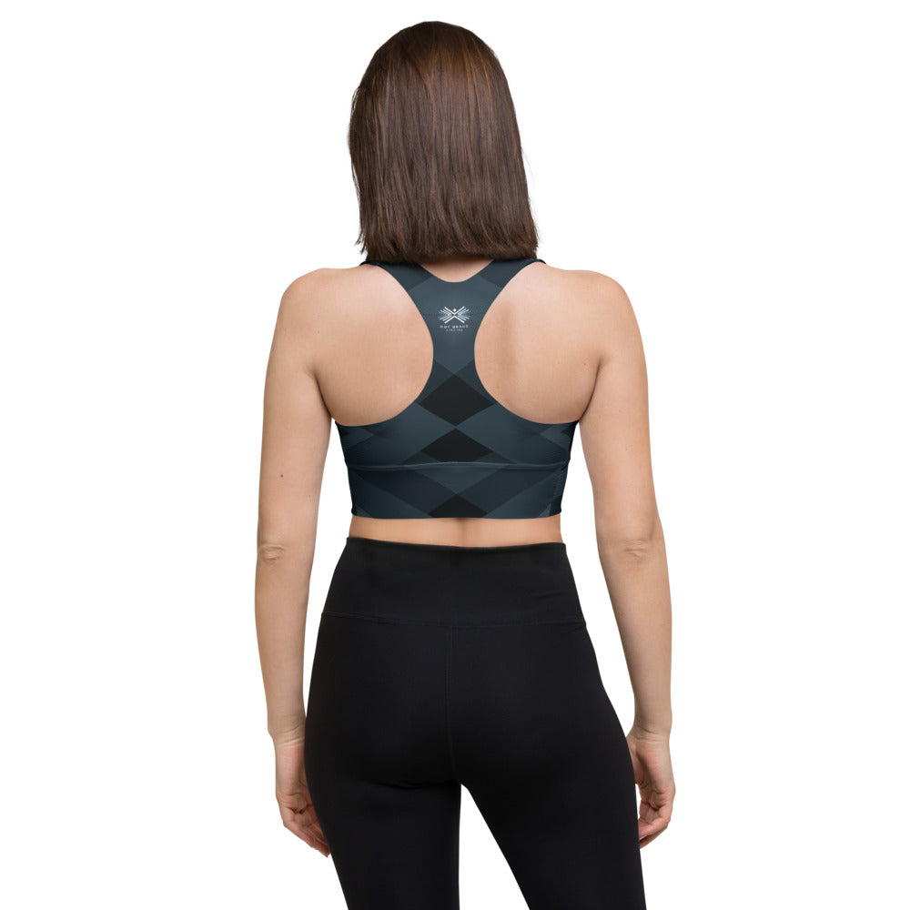 Hot Brass PT Graphic sports bra – Slate Blue