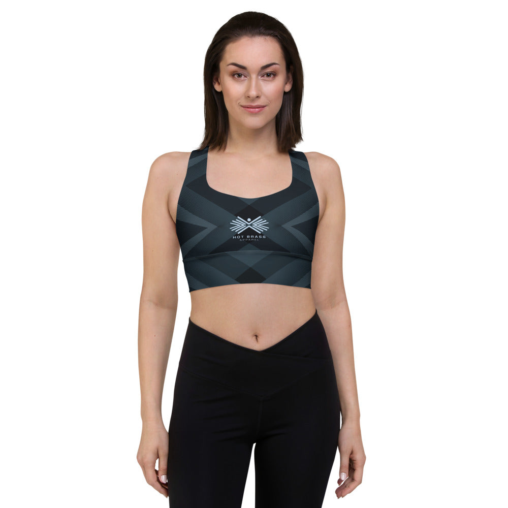 Hot Brass PT Graphic sports bra – Slate Blue