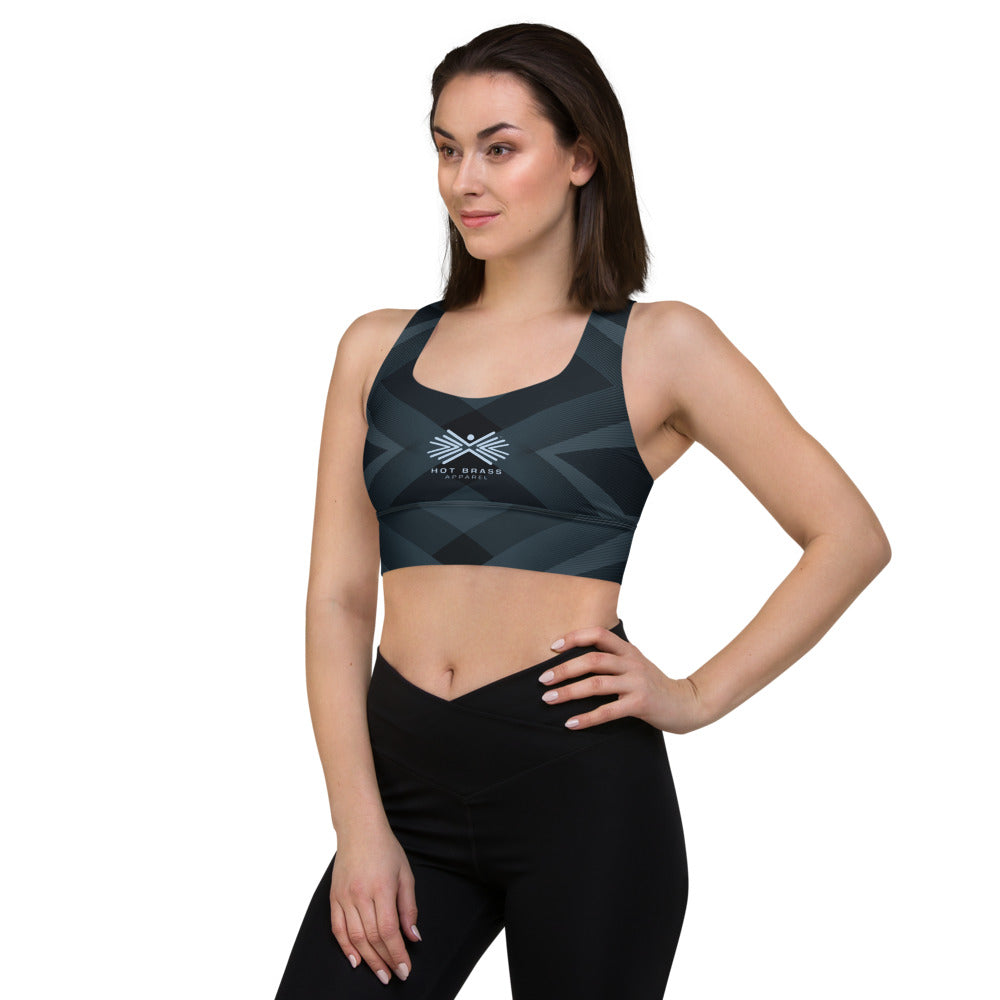 Hot Brass PT Graphic sports bra – Slate Blue