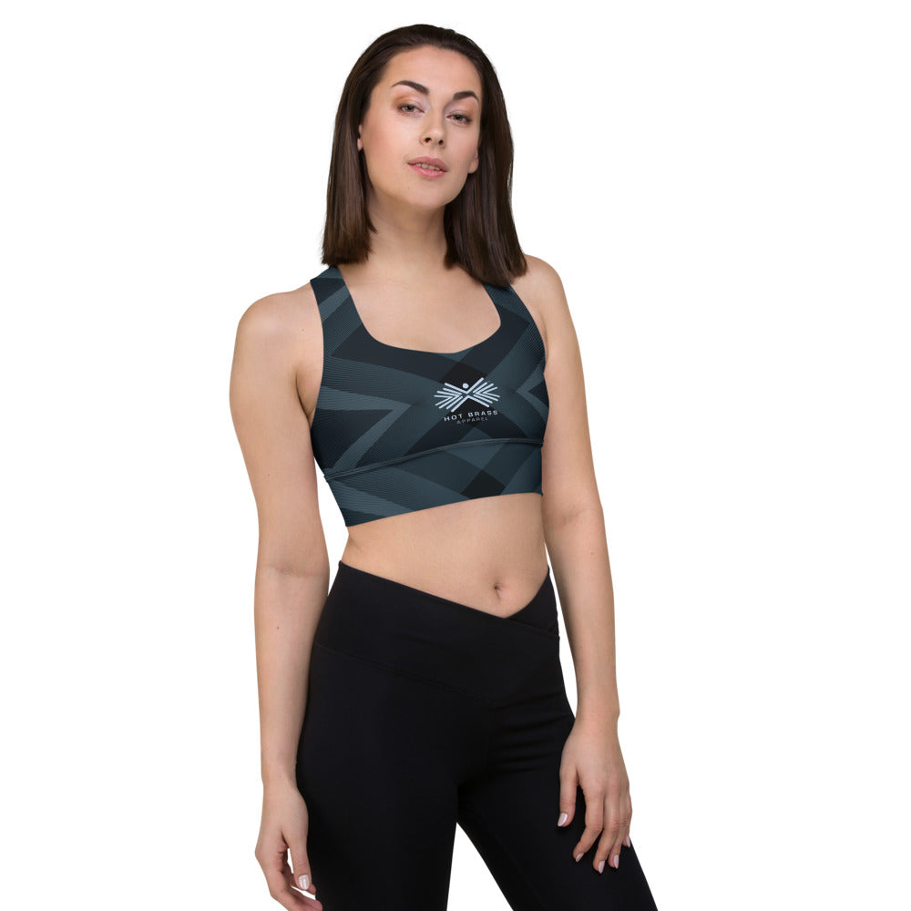 Hot Brass PT Graphic sports bra – Slate Blue