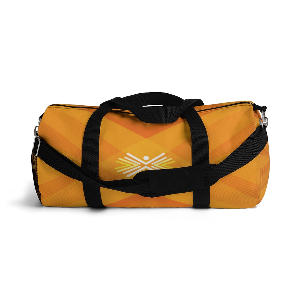 Hot Brass Graphic Duffel Bag – "Burn Bright"