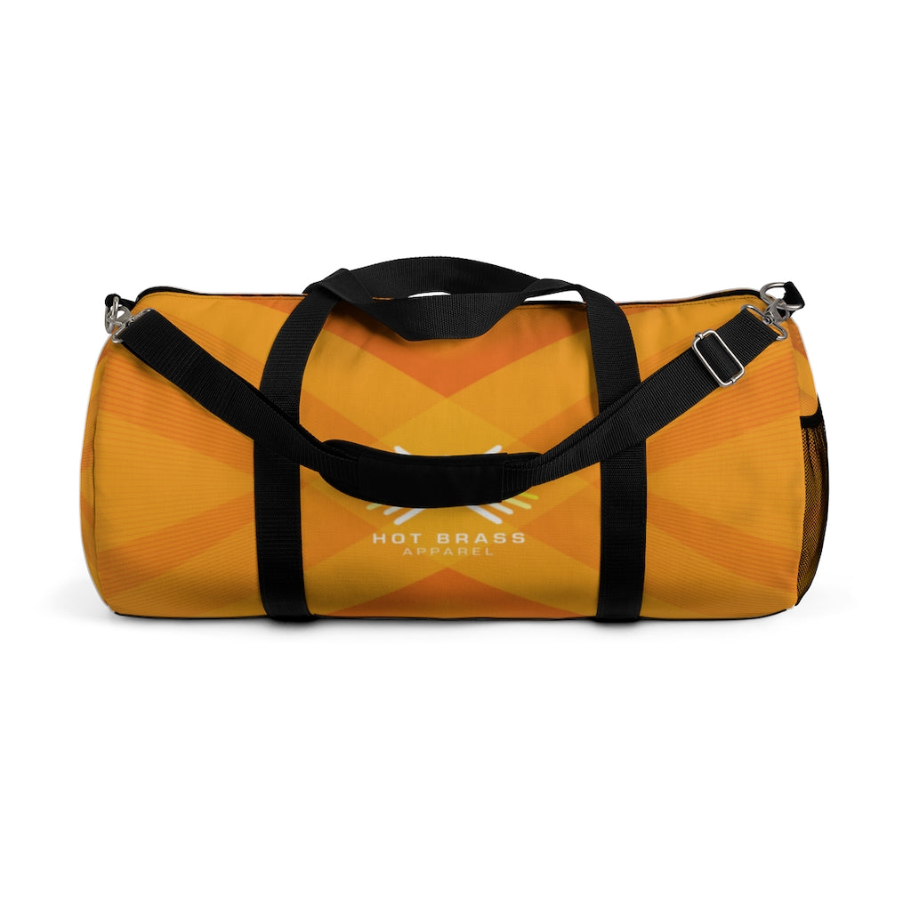 Hot Brass Graphic Duffel Bag – "Burn Bright"