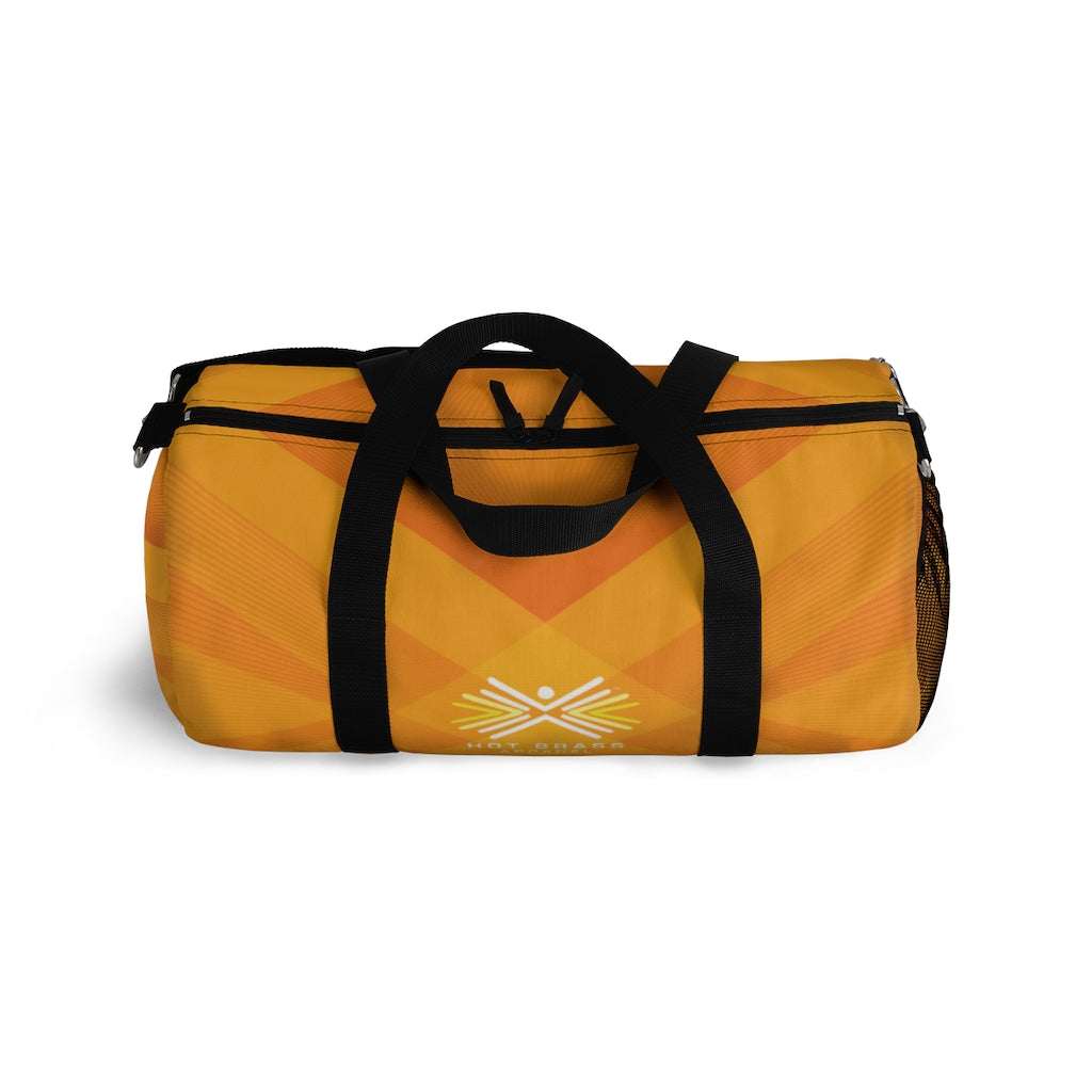 Hot Brass Graphic Duffel Bag – "Burn Bright"