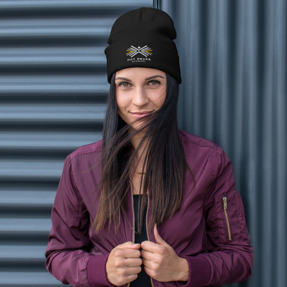 Gun Range Hot Brass Warm Logo Embroidered Beanie