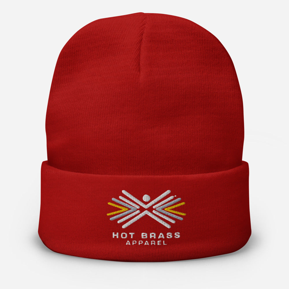 Gun Range Hot Brass Warm Logo Embroidered Beanie