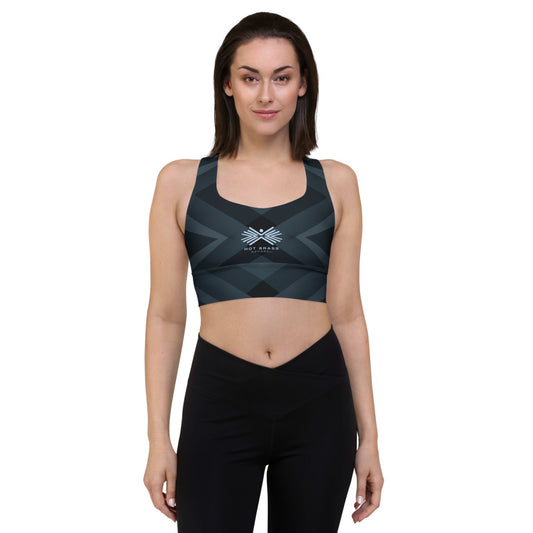 Hot Brass PT Graphic sports bra – Slate Blue